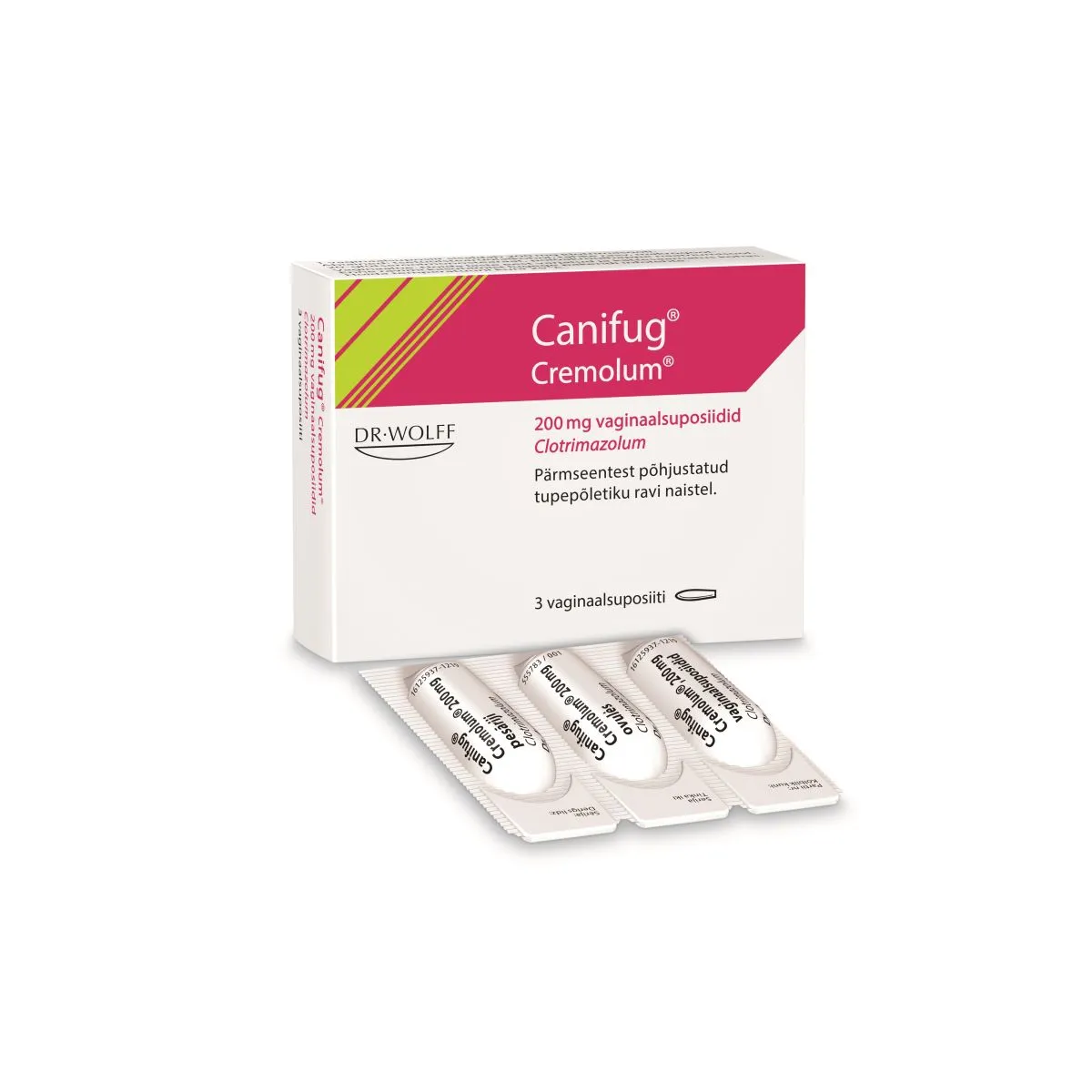 CANIFUG CREMOLUM VAGINAALSUPOSIIT 200MG  N3 - Product Image 1