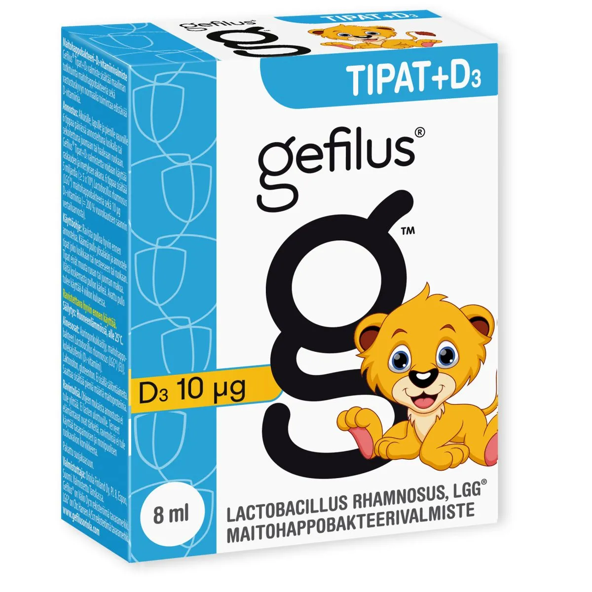 GEFILUS LGG TILGAD +D3 VITAMIIN 8ML - Product Image