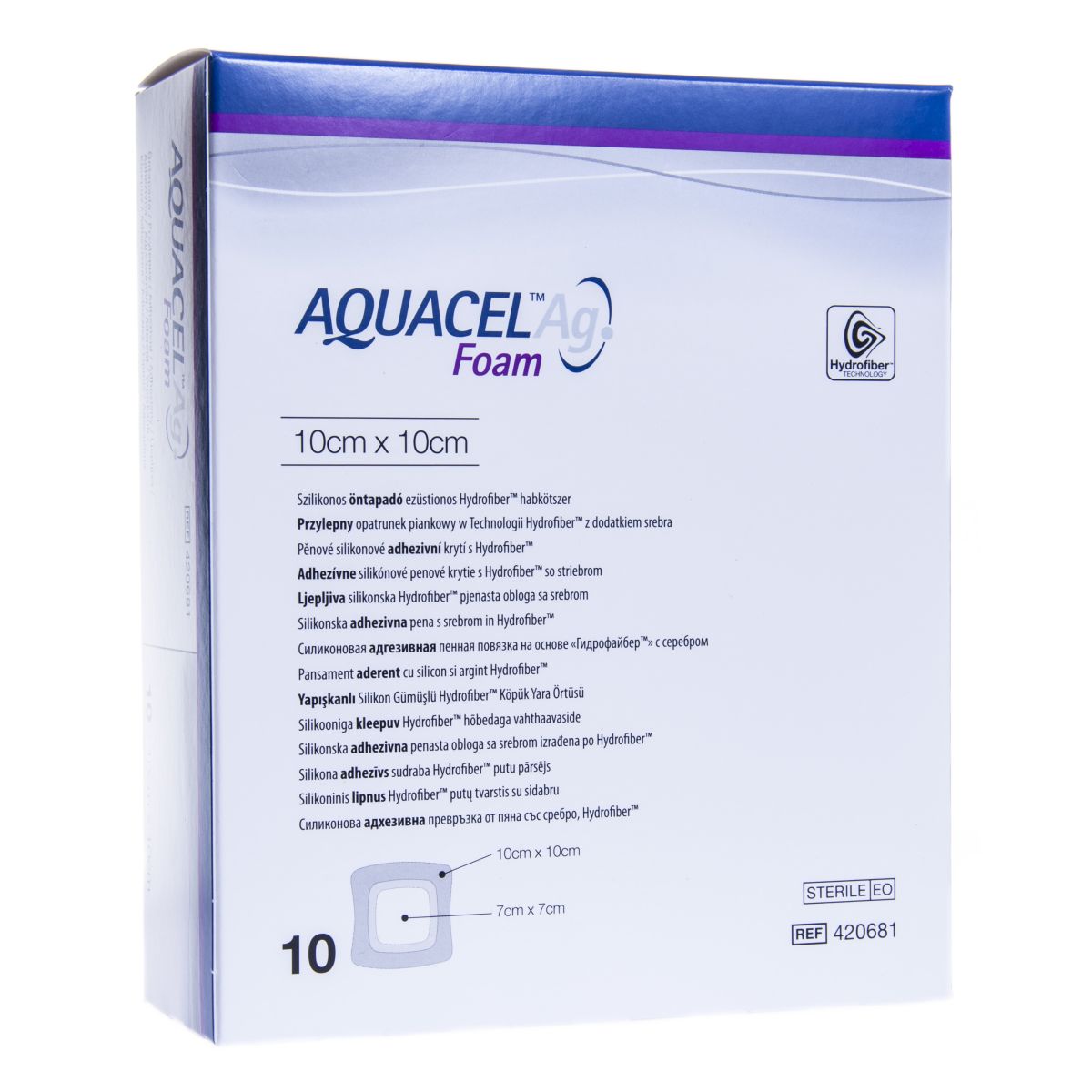 AQUACEL AG FOAM KLEEP HAAVASIDE 10CMX10CM N10 - Product Image