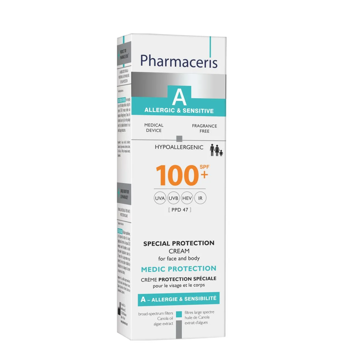 PHARMACERIS A MEDIC PROTECTION KREEM NÄOLE JA KEHALE SPF100+ 75ML - Product Image