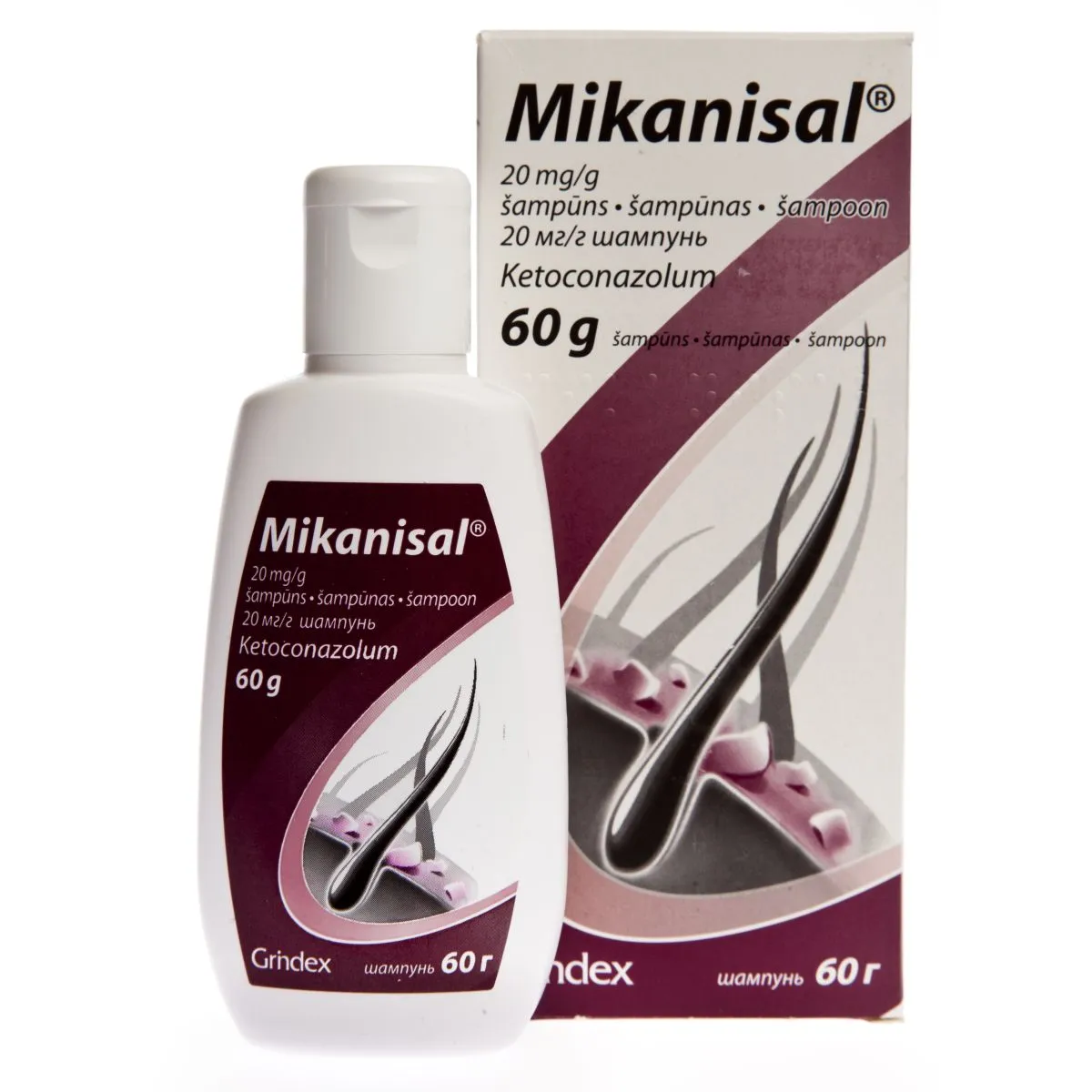 MIKANISAL SHAMPOON 20MG/G 60G - Product Image