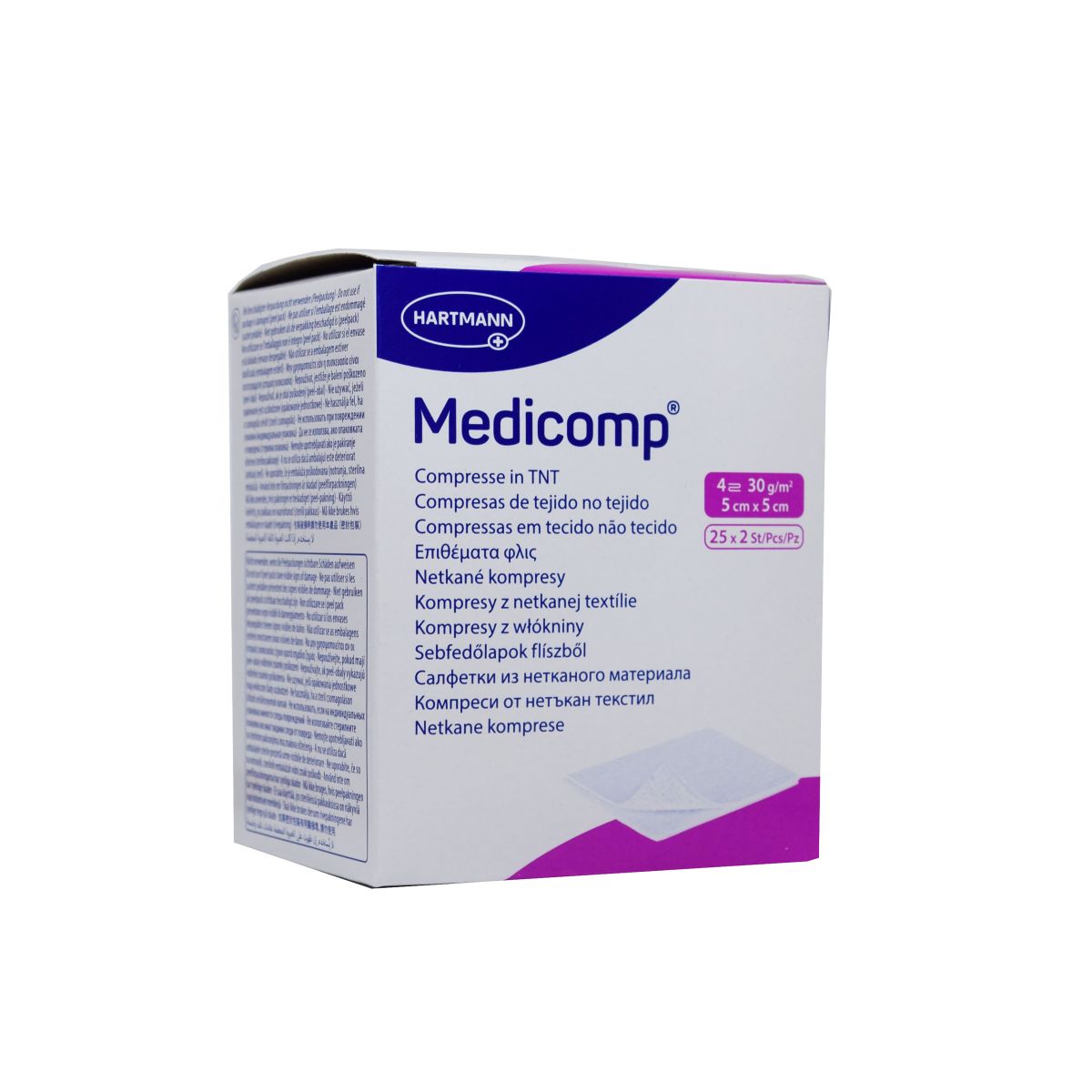 MEDICOMP TAMPOONID STER 5X5CM N25X2/411074/ - Product Image