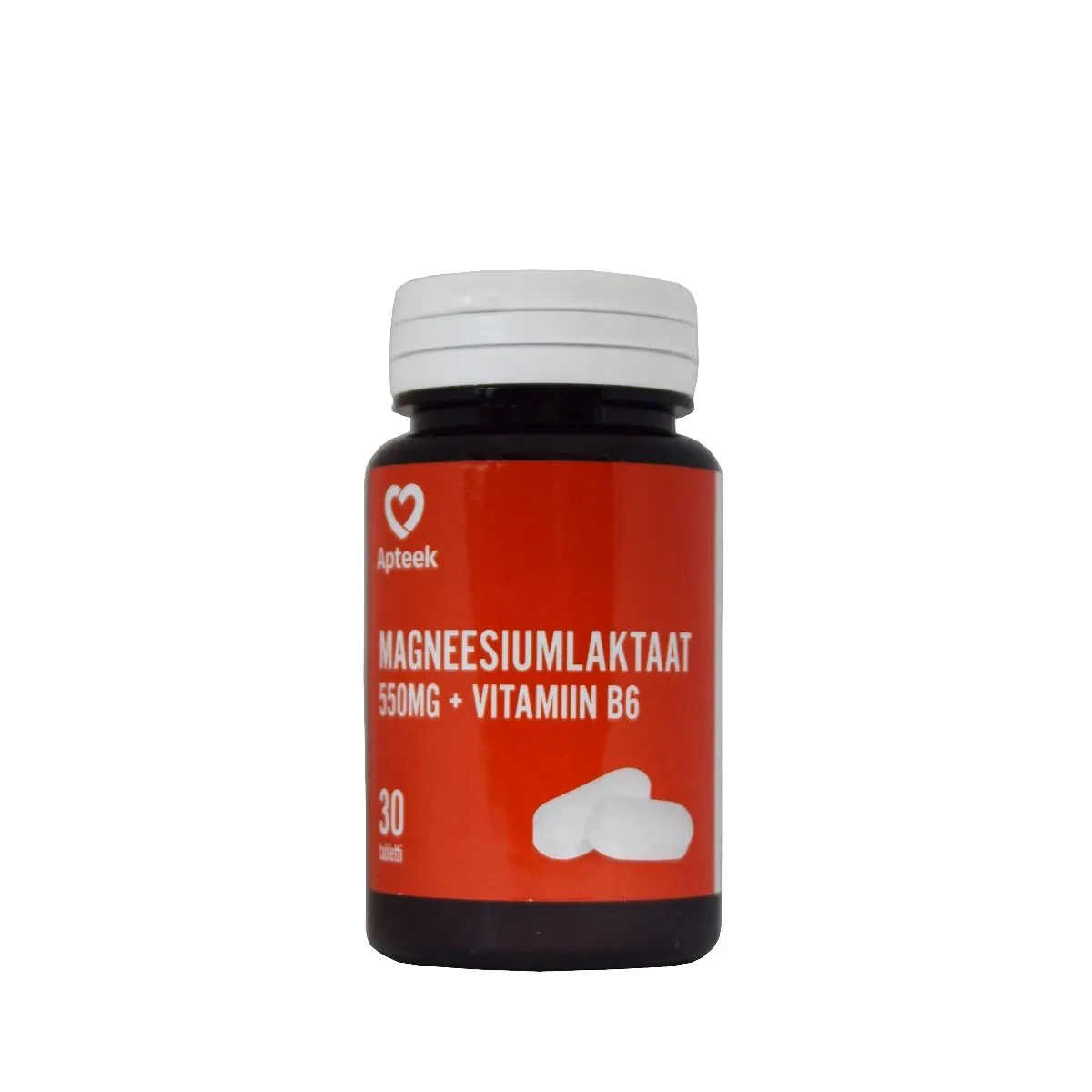 SA MAGNEESIUMLAKTAAT 550MG+VITAMIIN B6 TBL N30 - Product Image 1