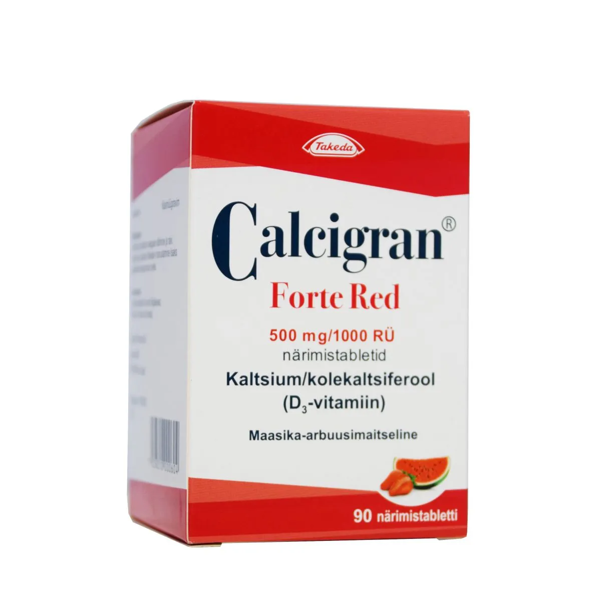 CALCIGRAN FORTE RED NÄRIMISTBL 500MG+1000RÜ N90 - Product Image