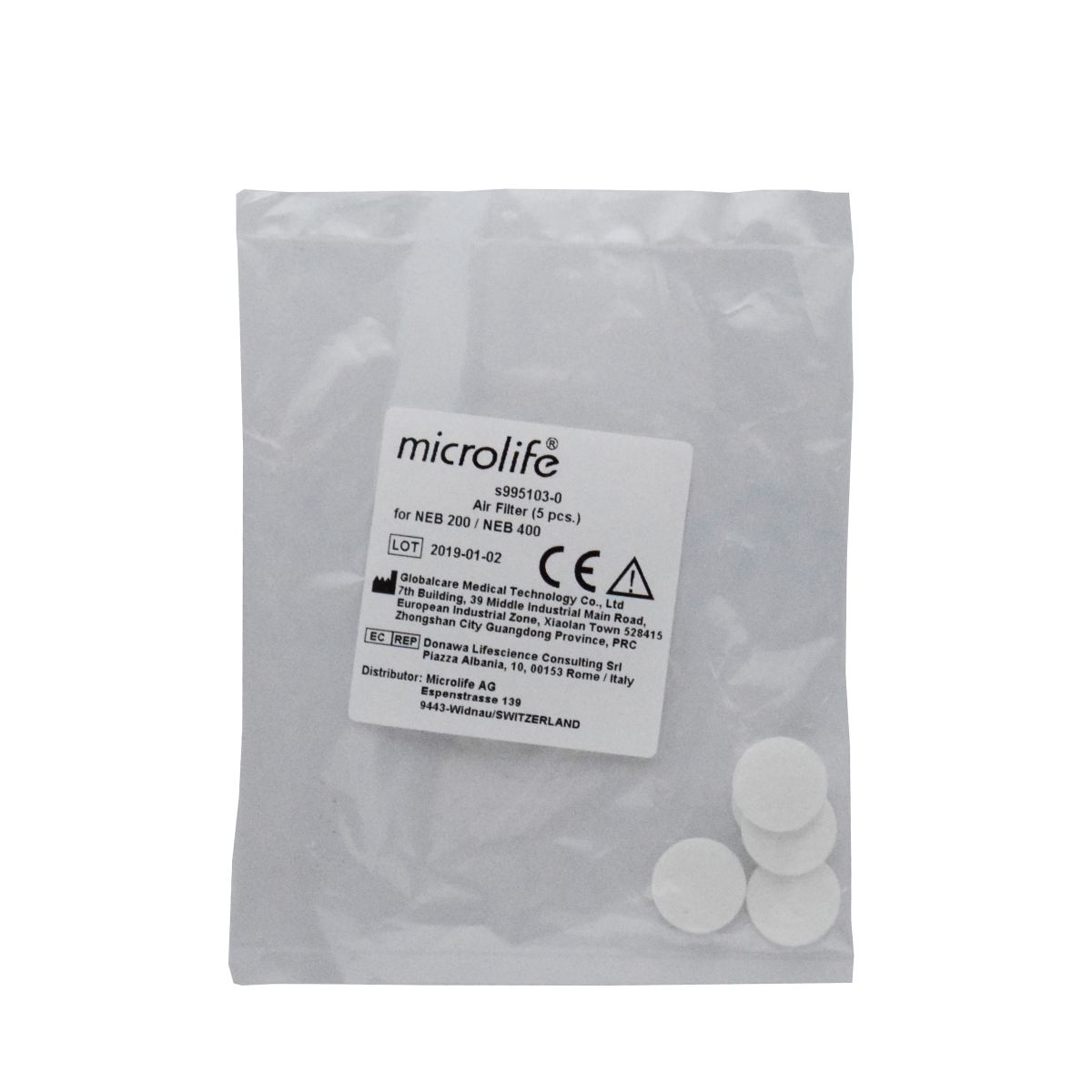 NEBULISAATORI NEB FILTRID N5 S995103-0 (NEB PRO/200/400) - Product Image