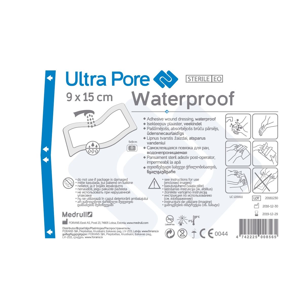 ISEKLEEPUV PLAASTER VEEKINDEL ULTRA PORE 9X15CM (MEDRULL)