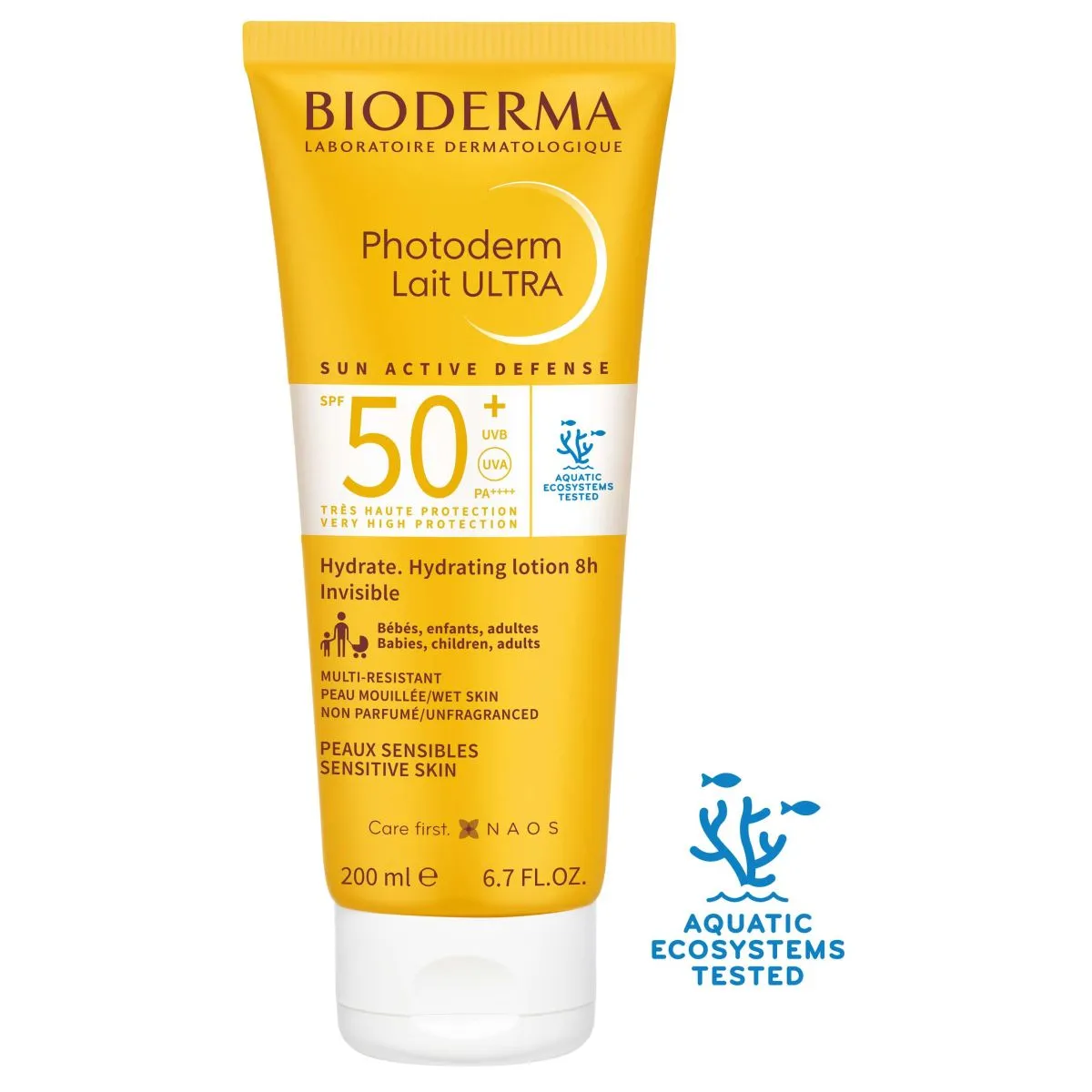 BIODERMA PHOTODERM LAIT ULTRA PÄIKESEKAITSEPIIM SPF50+ 200ML - Product Image