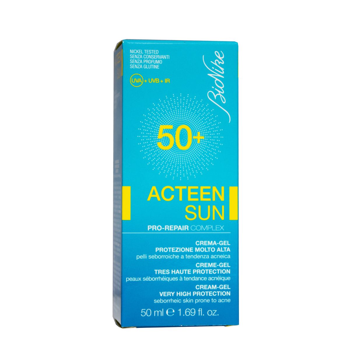 BioNike ACTEEN SUN солнцезащитный крем-гель для проблемной кожи SPF 50+ (очень высокая защита) 50мл - Product Image