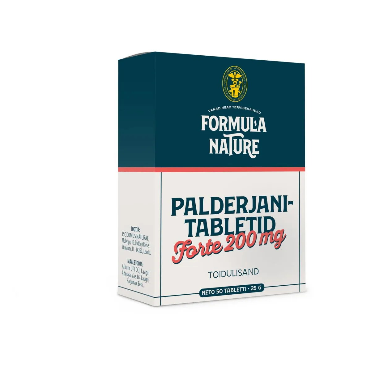 FORMULA NATURE PALDERJANITABLETID FORTE 200MG N50 - Product Image