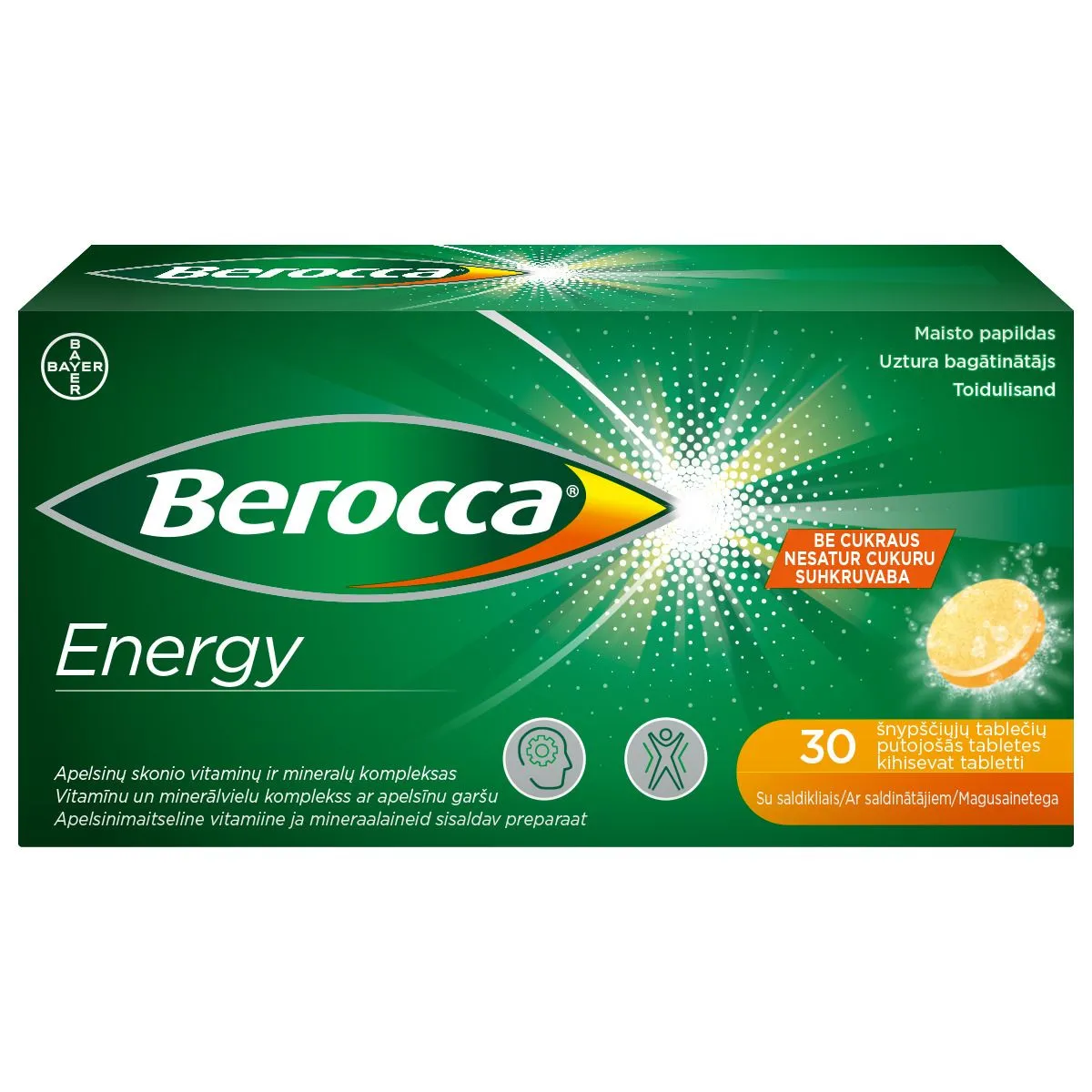 BEROCCA ENERGY KIHISEVAD TABLETID N30 - Product Image