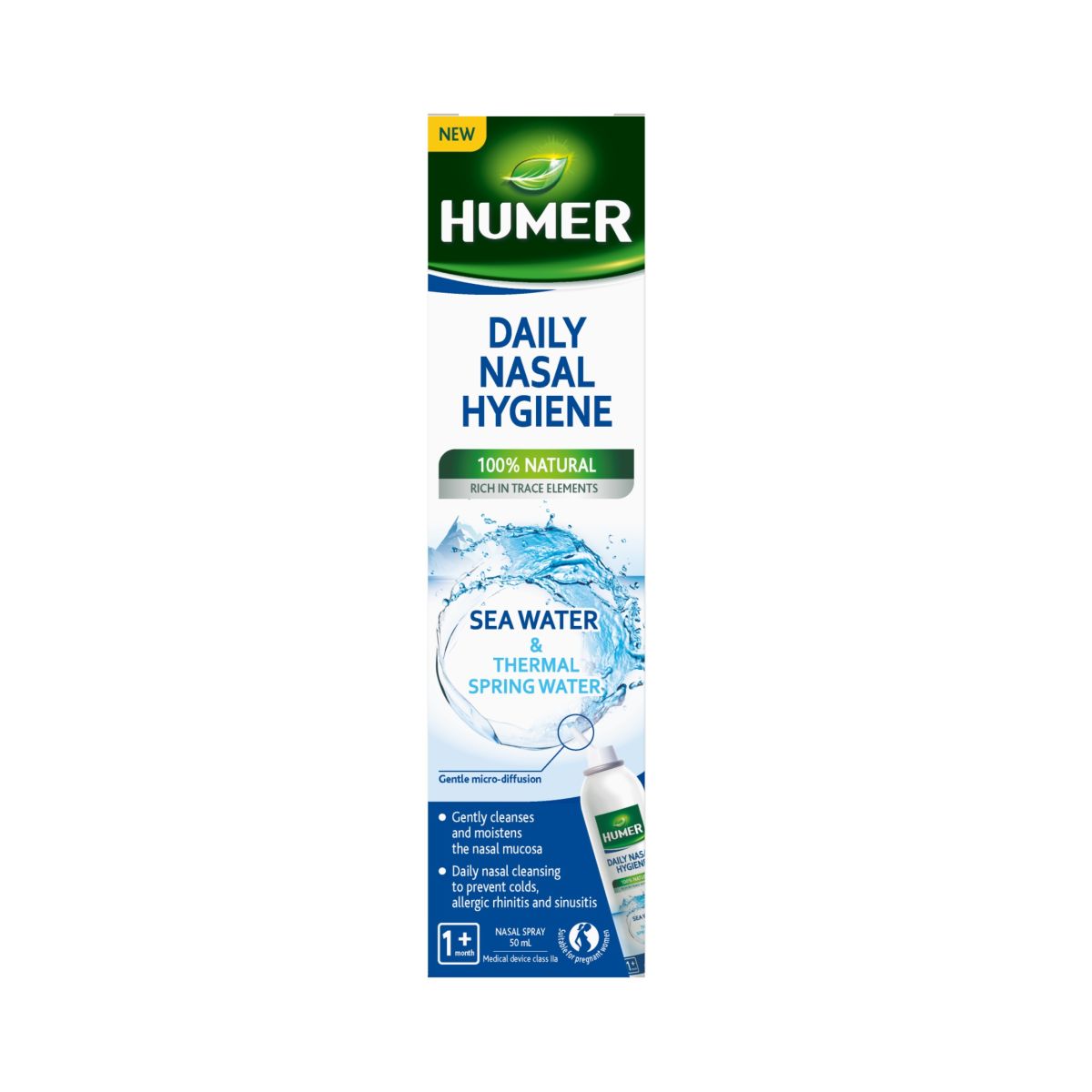 HUMER DAILY NASAL HYGIENE NINASPREI TERMAALVESI 50ML - Product Image