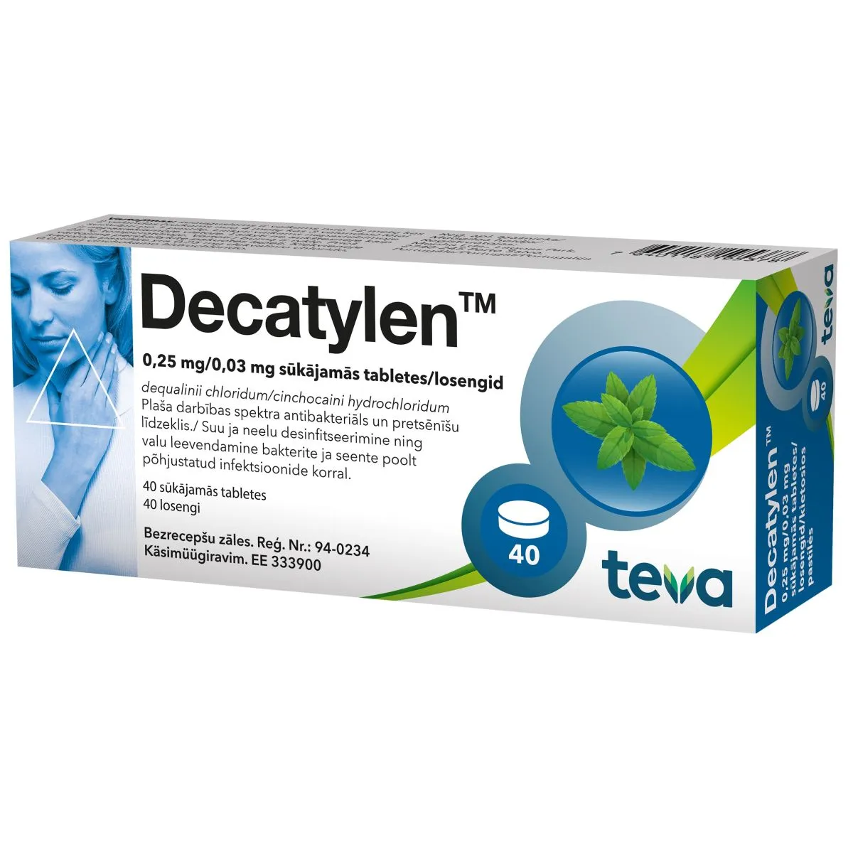 DECATYLEN LOSENG 0,25MG+0,03MG N40 - Product Image