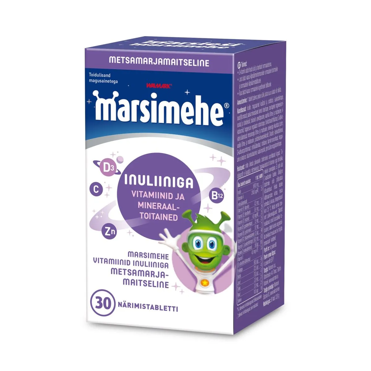 MARSIMEHE VITAMIINID INULIINIGA TBL N30 (METSAMARJA) - Product Image