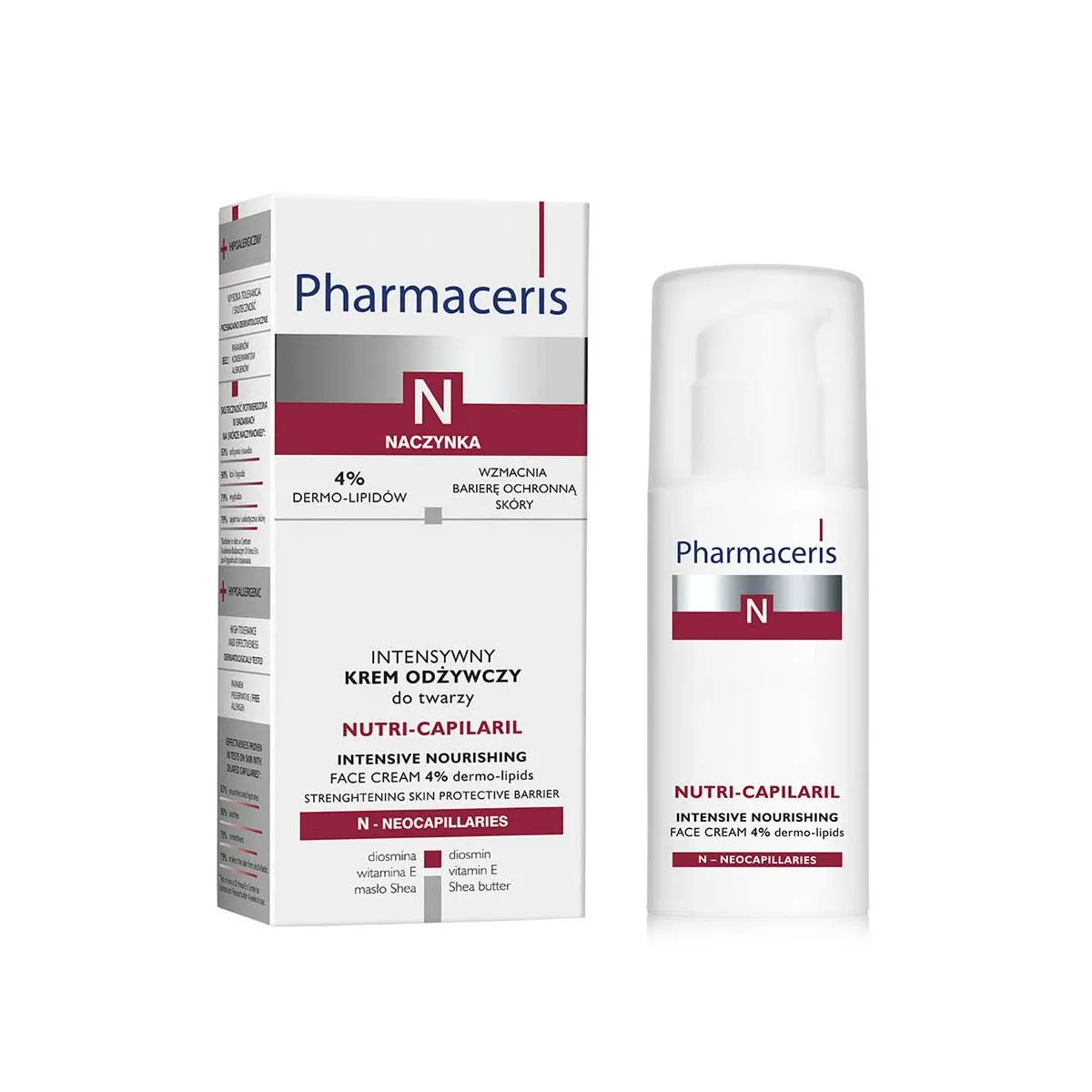 PHARMACERIS N NUTRI-CAPILARIL NÄOKREEM TOITEV 50ML - Product Image