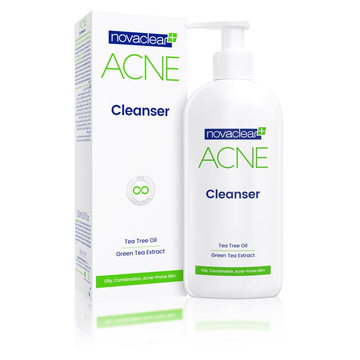 NOVACLEAR GREEN ACNE NÄOPESUVAHEND 150ML - Product Image