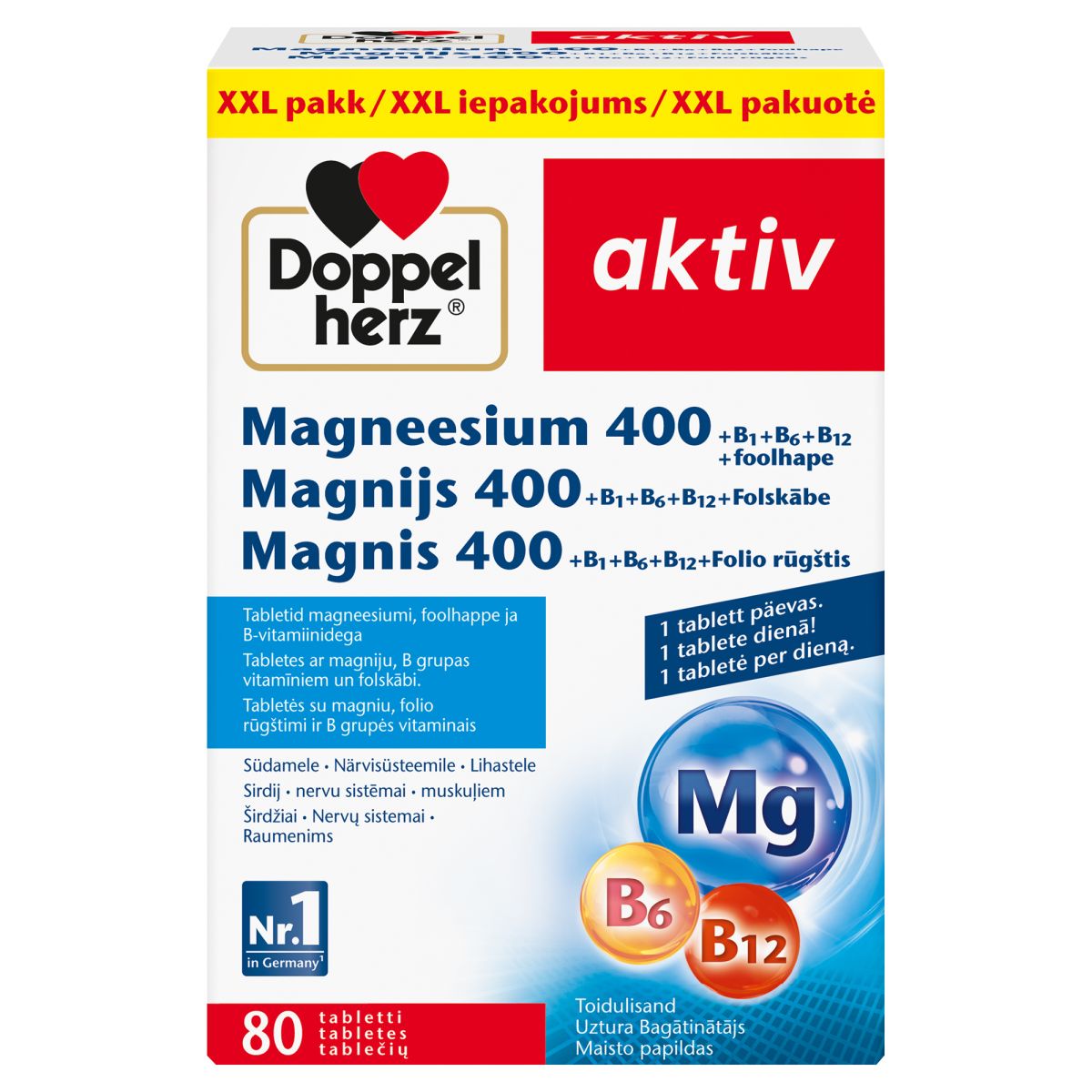 DOPPELHERZ AKTIV MAGNEESIUM XXL TBL N80 - Product Image