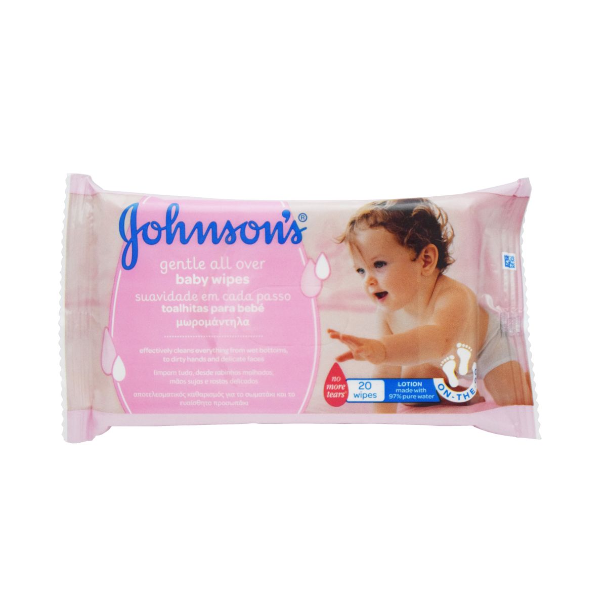 Johnson's Baby Gentle All Over влажные салфетки 20 шт - Product Image