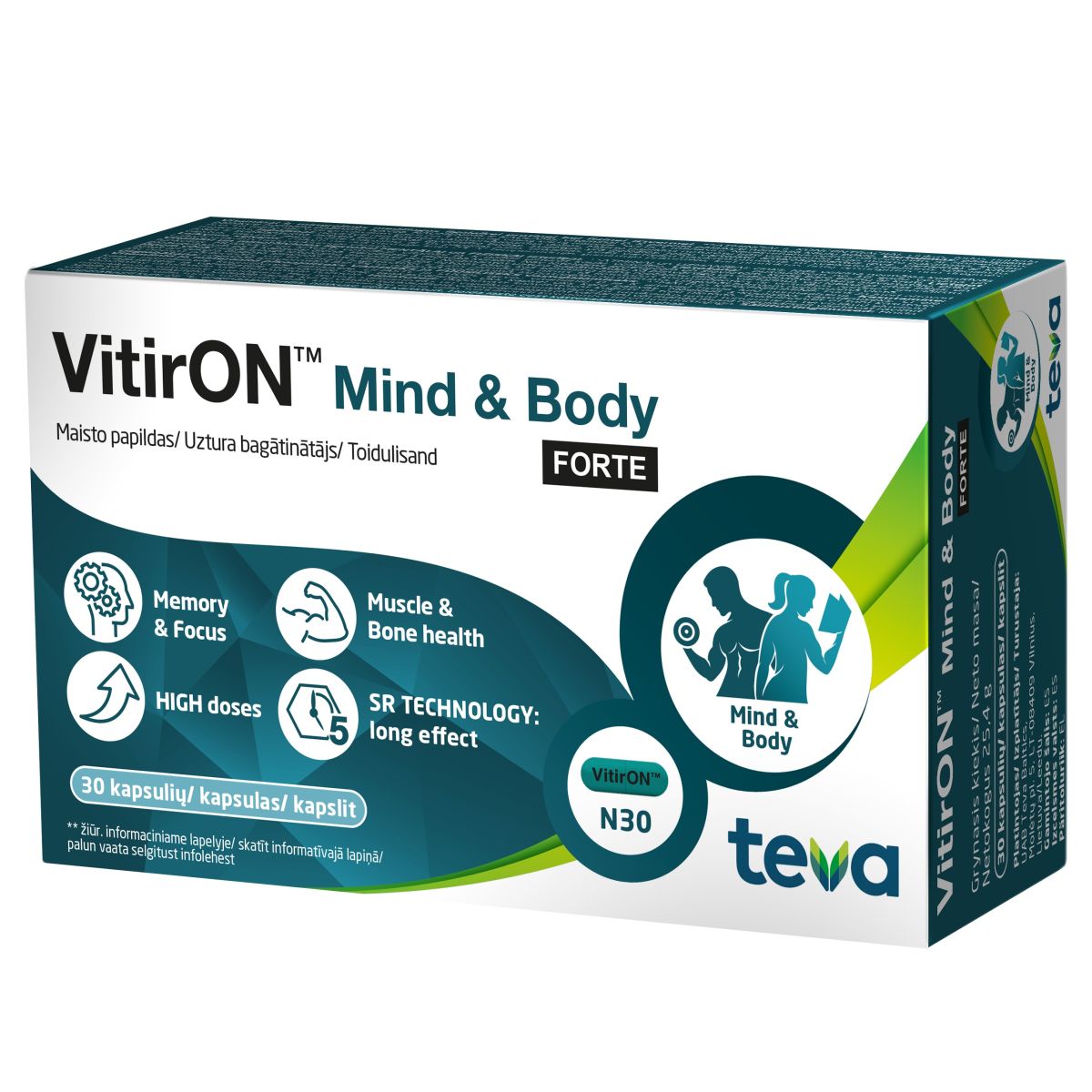 VITIRON MIND&BODY FORTE KAPSLID N30 - Product Image