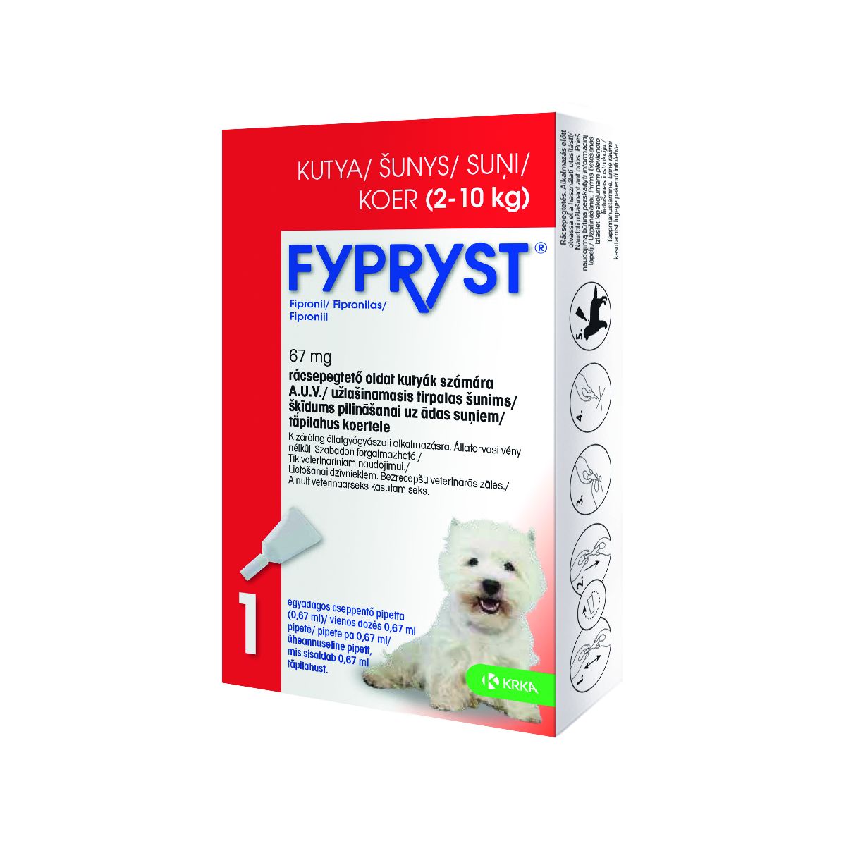 FYPRYST TÄPILAHUS 67MG/0,67ML 0,67ML N1 (2-10KG)