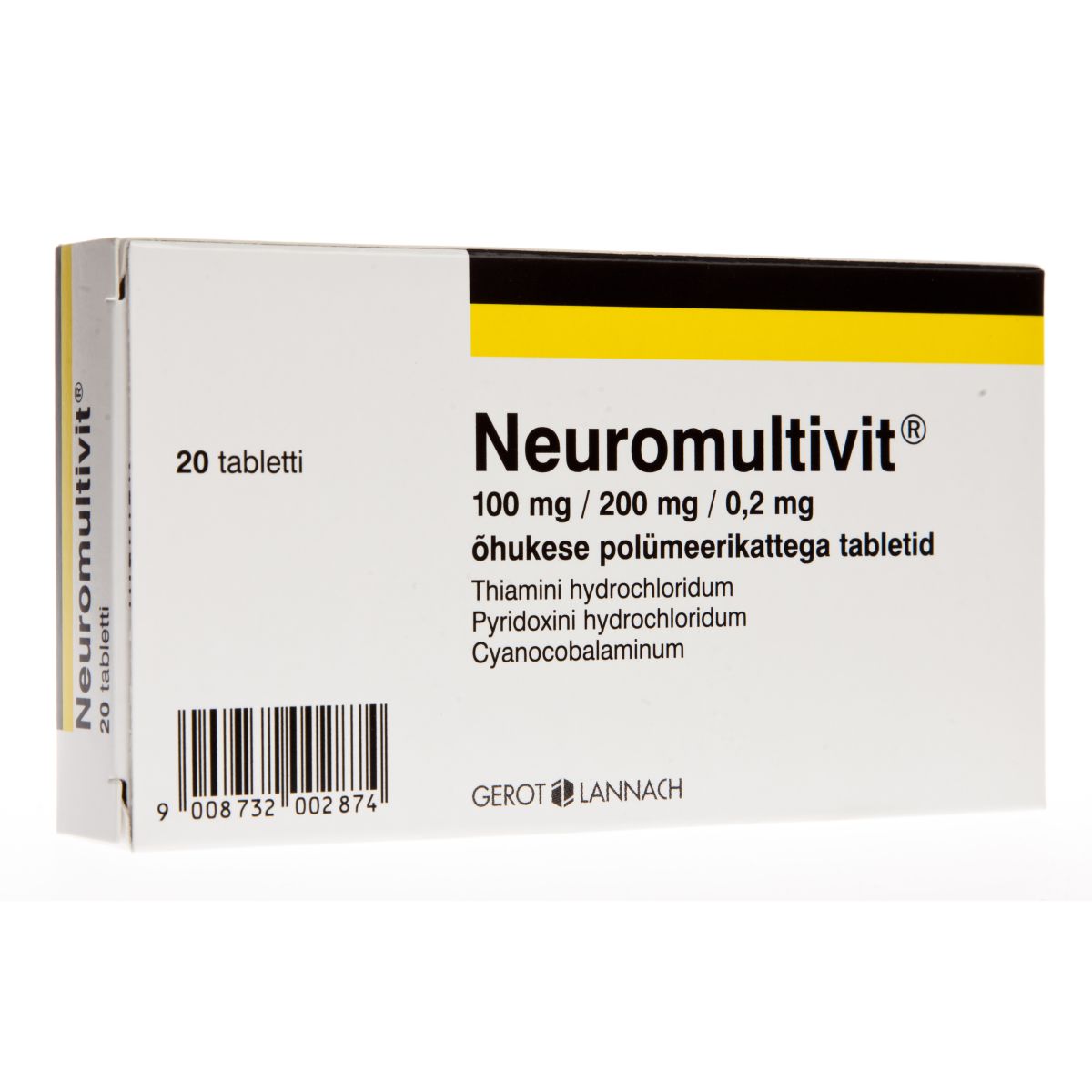 NEUROMULTIVIT TBL 100MG+200MG+0,2MG N20 - Product Image