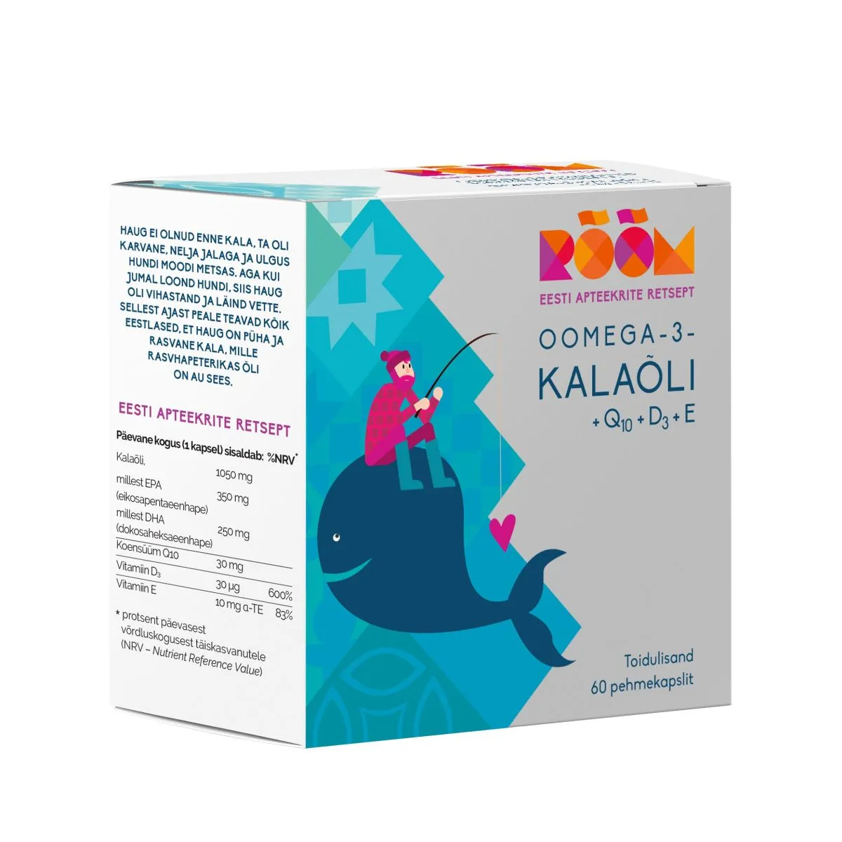 RÕÕM OOMEGA-3-KALAÕLI + Q10 + D3 + E KAPSLID N60 - Product Image