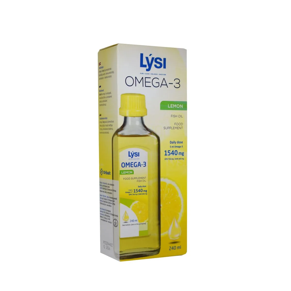 LYSI OMEGA-3 KALAÕLI SIDRUNIMAITSELINE 240ML - Product Image