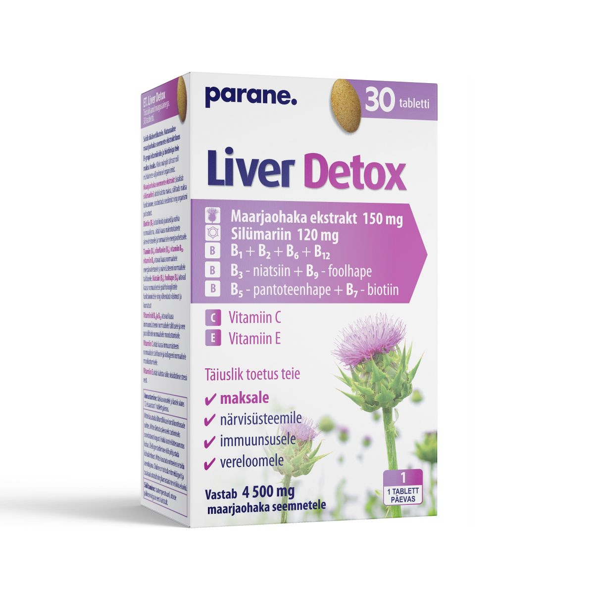 LIVER DETOX PARANE TBL N30 - Product Image