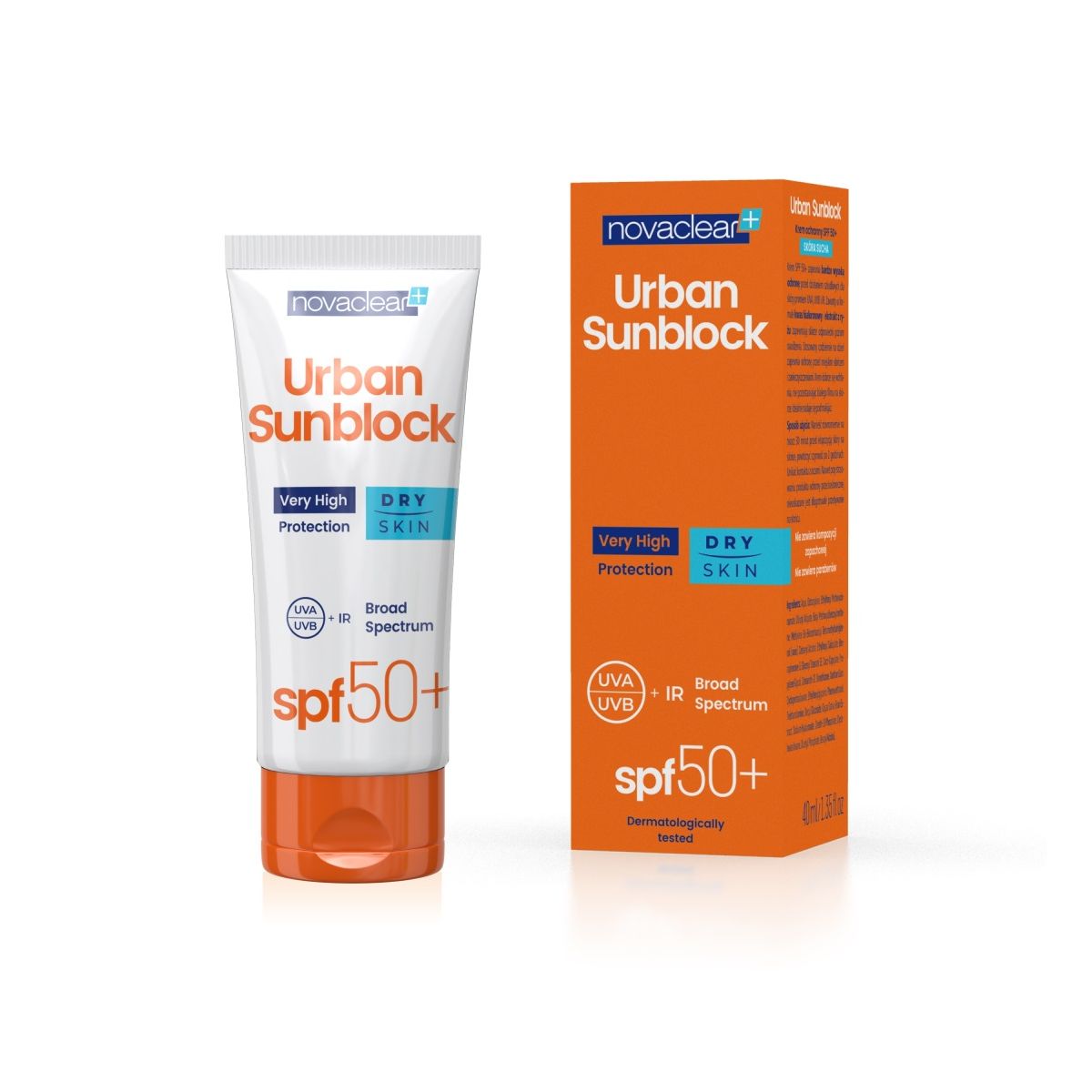 NOVACLEAR PÄIKESEKAITSE URBAN SPF50+, KUIV NAHK 40ML - Product Image