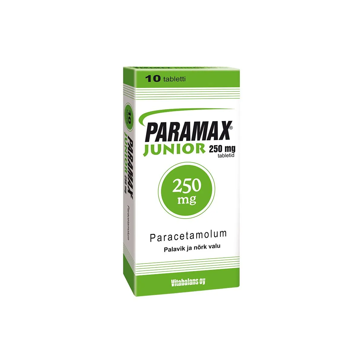 PARAMAX JUNIOR TBL 250MG N10 - Product Image