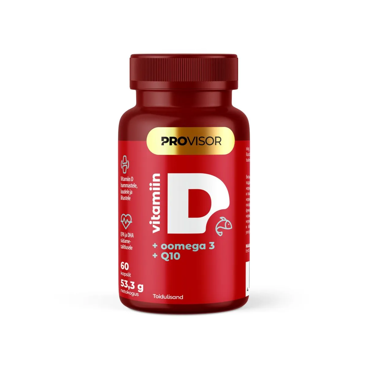 PROVISOR VITAMIIN D + OOMEGA 3 + Q10 N60 - Product Image