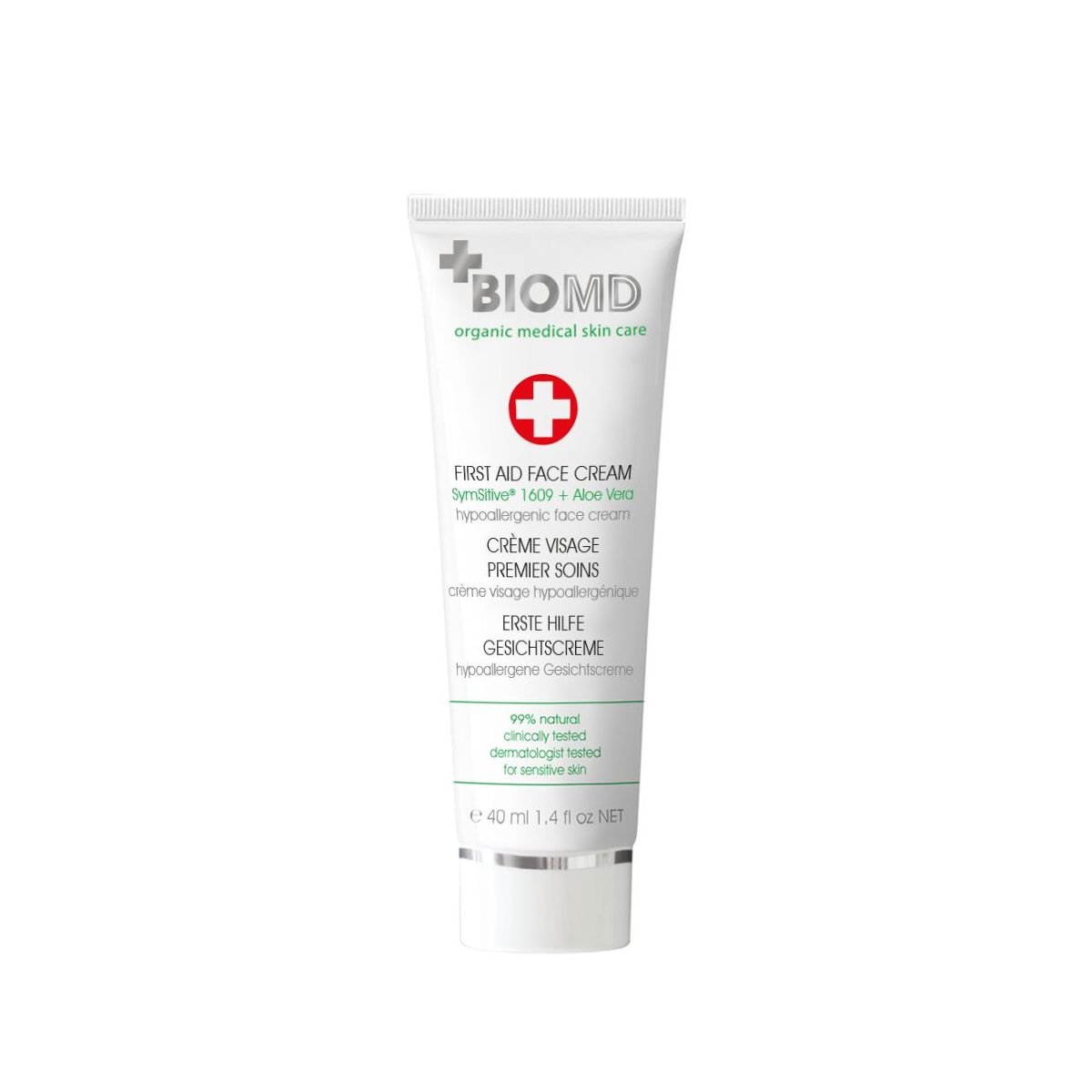 BIOMD FIRST AID NÄOKREEM TUNDLIKULE NAHALE 40ML - Product Image