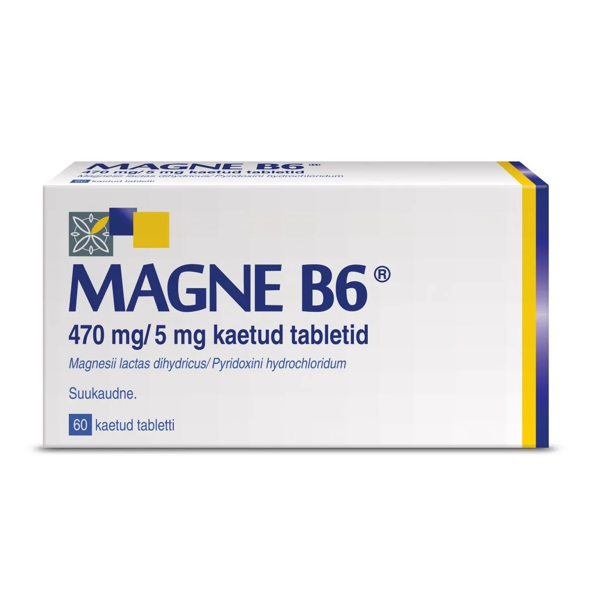 MAGNE B6 KAETUD TBL 5MG+470MG N60 - Product Image