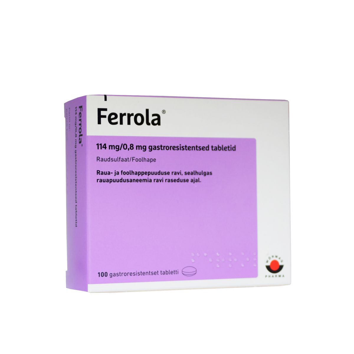 FERROLA GASTRORESIST TBL 114MG+0,8MG N100 - Product Image