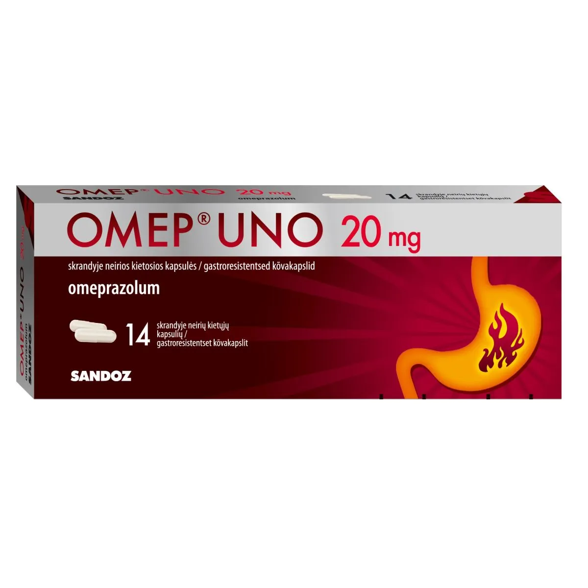 OMEP UNO GASTRORESIST KAPSEL 20MG N14 - Product Image