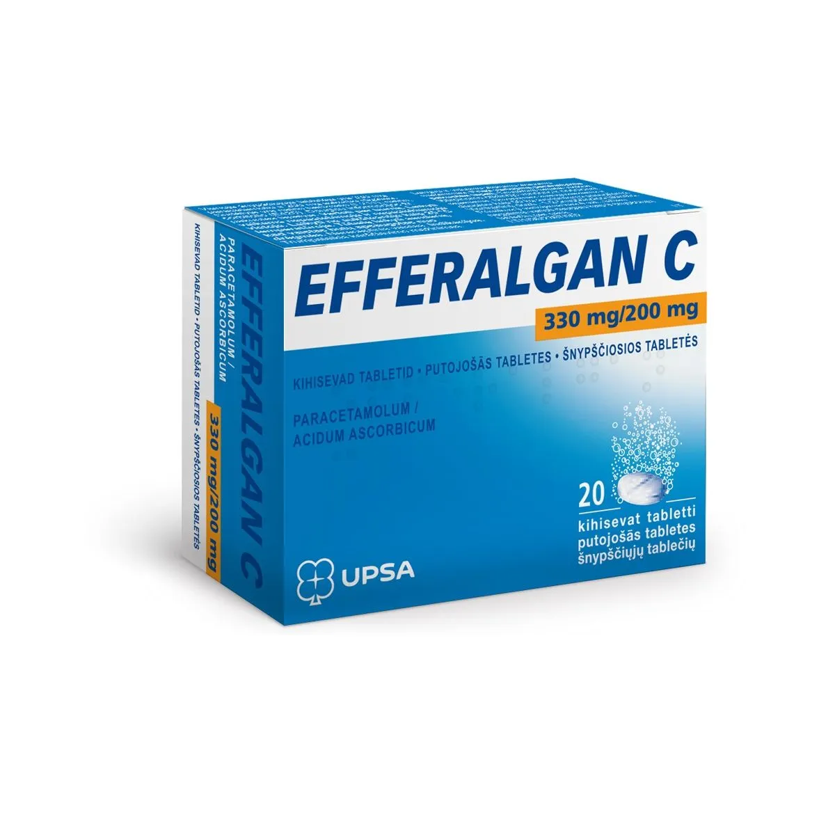 EFFERALGAN C KIHISEV TBL 330MG+200MG N20 - Product Image