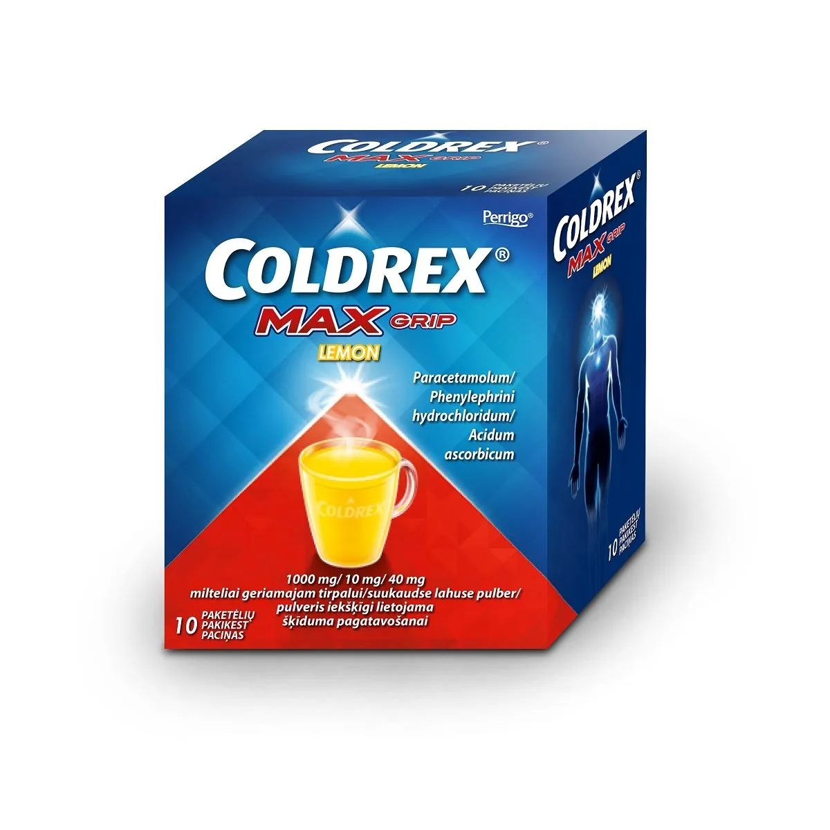 COLDREX MAXGRIP LEMON 1000+10+40MG N10 SUUKAUDSE LAH PULBER - Product Image