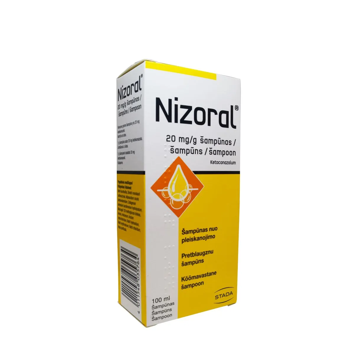 NIZORAL SHAMPOON 20MG/G 100ML - Product Image