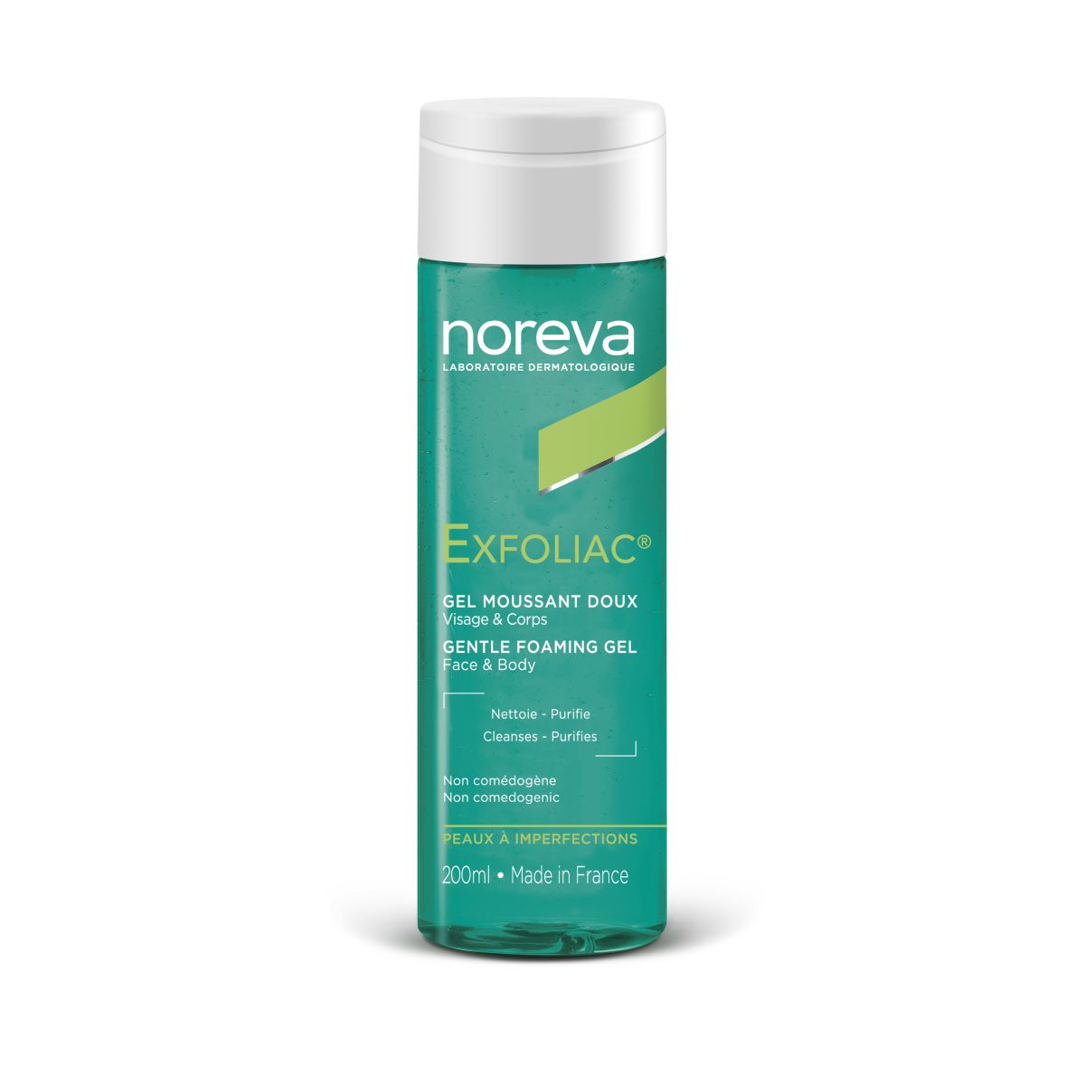 NOREVA EXFOLIAC PUHASTUSGEEL INTENSIIVNE AKNELINE NAHK 200ML - Product Image