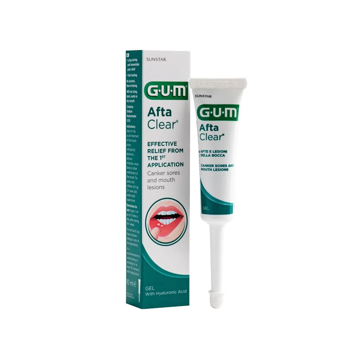 GUM AFTACLEAR SUUÕÕNE HAAVANDITE GEEL 10ML - Product Image