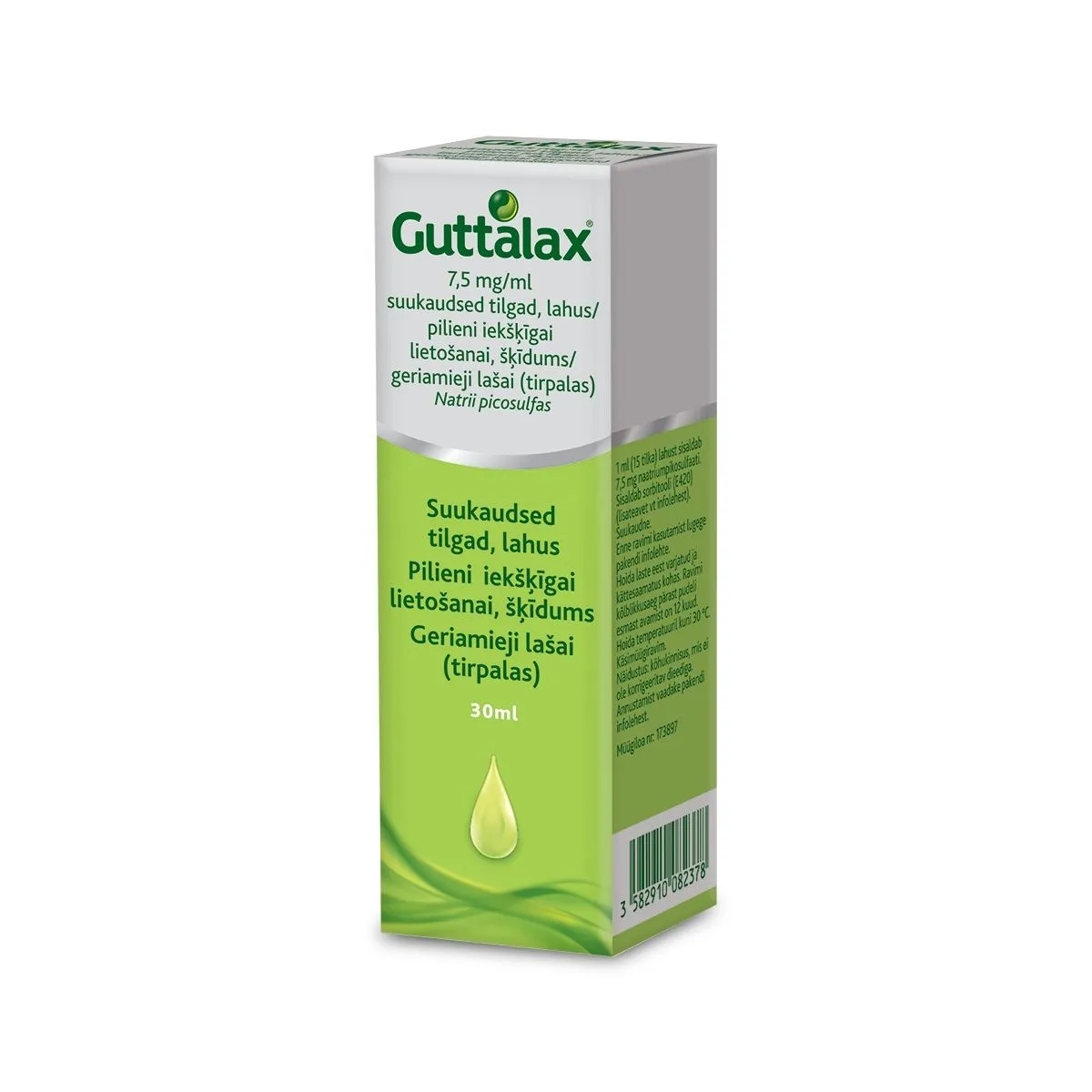 GUTTALAX SUUKAUDSED TILGAD 7,5MG/ML 30ML - Product Image