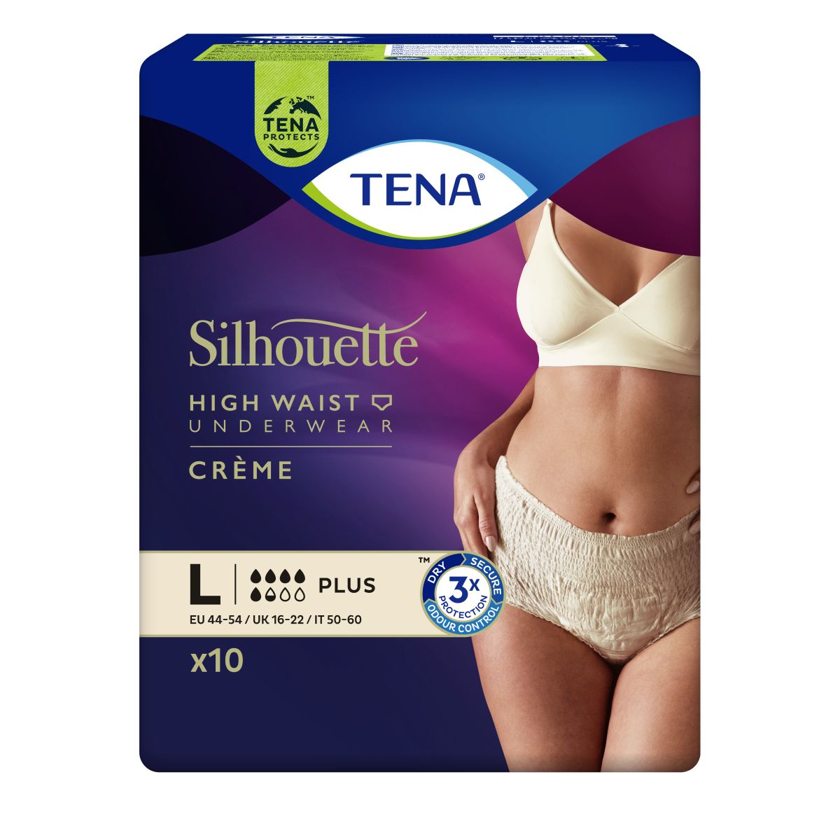 TENA SILHOUETTE CREME PLUS L N10 - Product Image