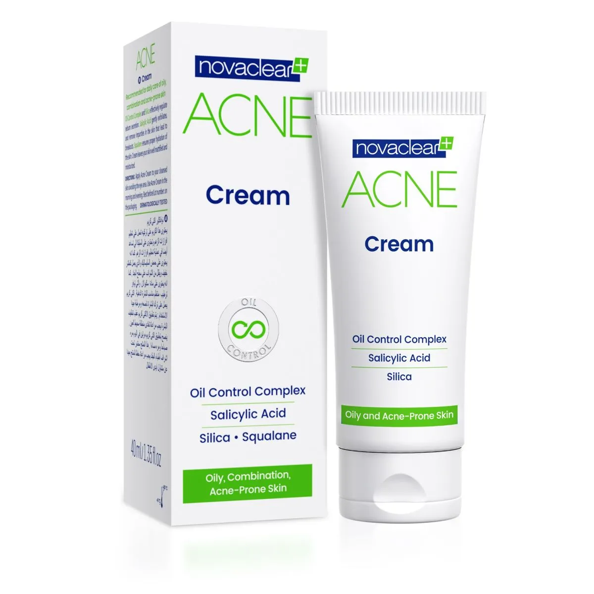 NOVACLEAR GREEN ACNE NÄOKREEM 40ML - Product Image