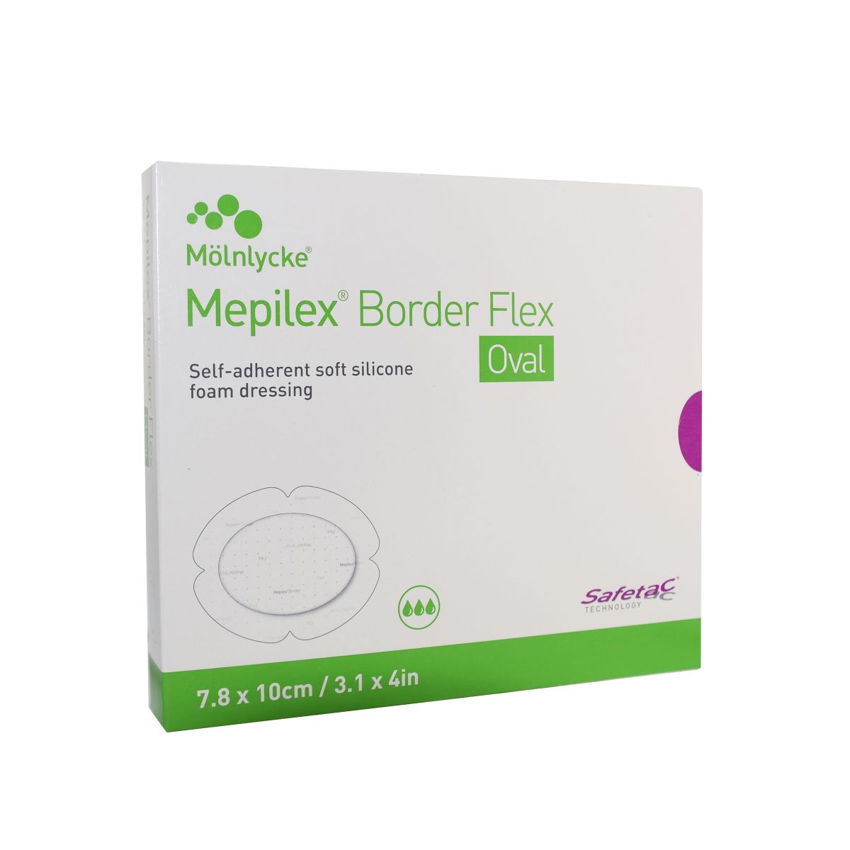 MEPILEX BORDER FLEX 7,8CMX10CM OVAL N5 STER - Product Image