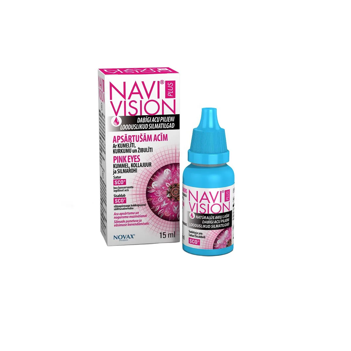 NAVI VISION PLUS PINK EYE SILMATILGAD 15ML