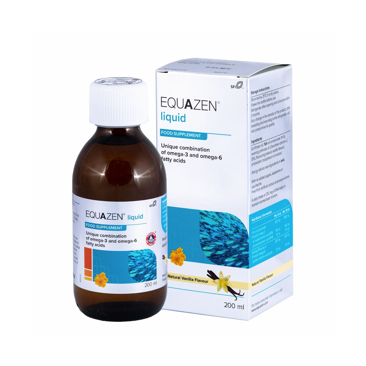 EQUAZEN VANILJEMAITSELINE VEDELIK 200ML - Product Image