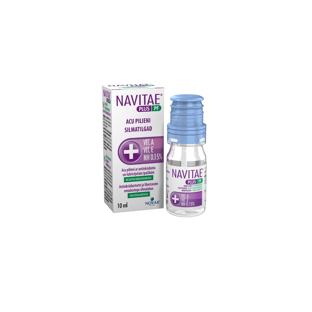 NAVITAE PLUS PF SILMATILGAD SÄILITUSAINETA 10ML