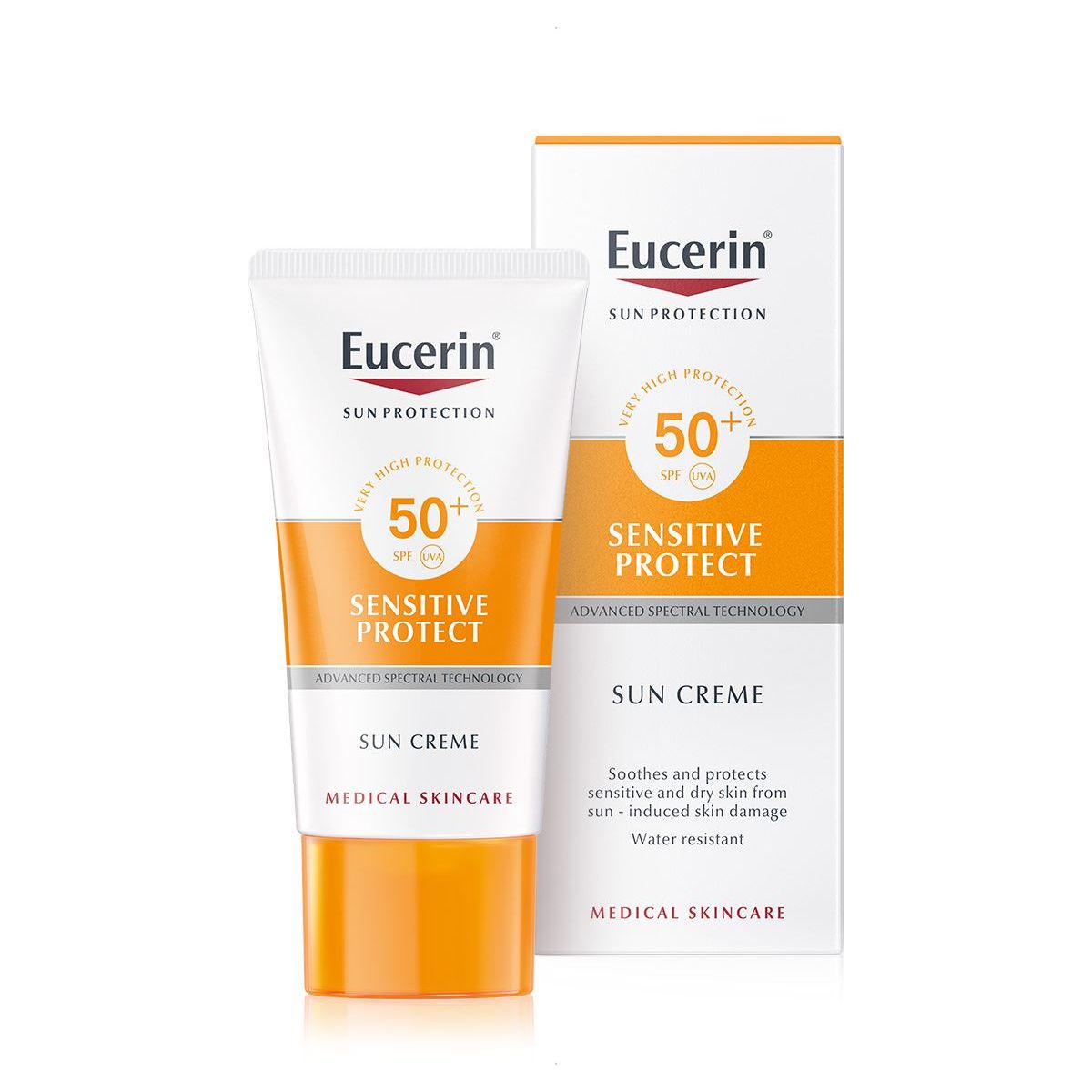 EUCERIN SUN PÄIKSEKAITSEKREEM NÄOLE SPF50 50ML KUIVALE NAHALE - Product Image