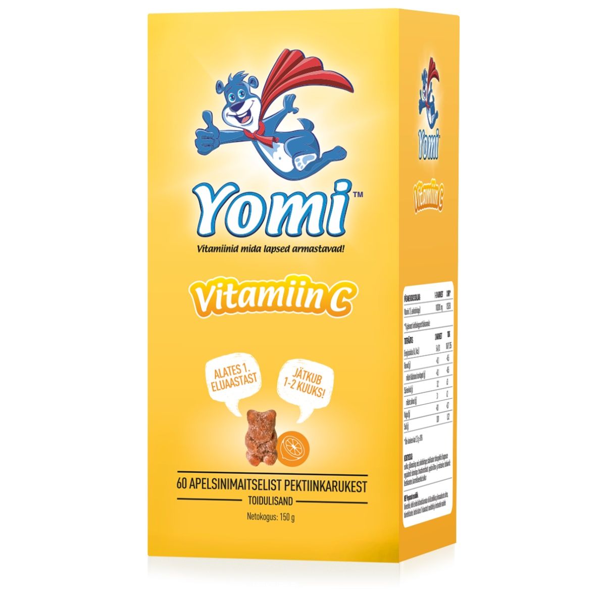 YOMI VITAMIIN C NÄRIMISTBL 100MG N60 - Product Image