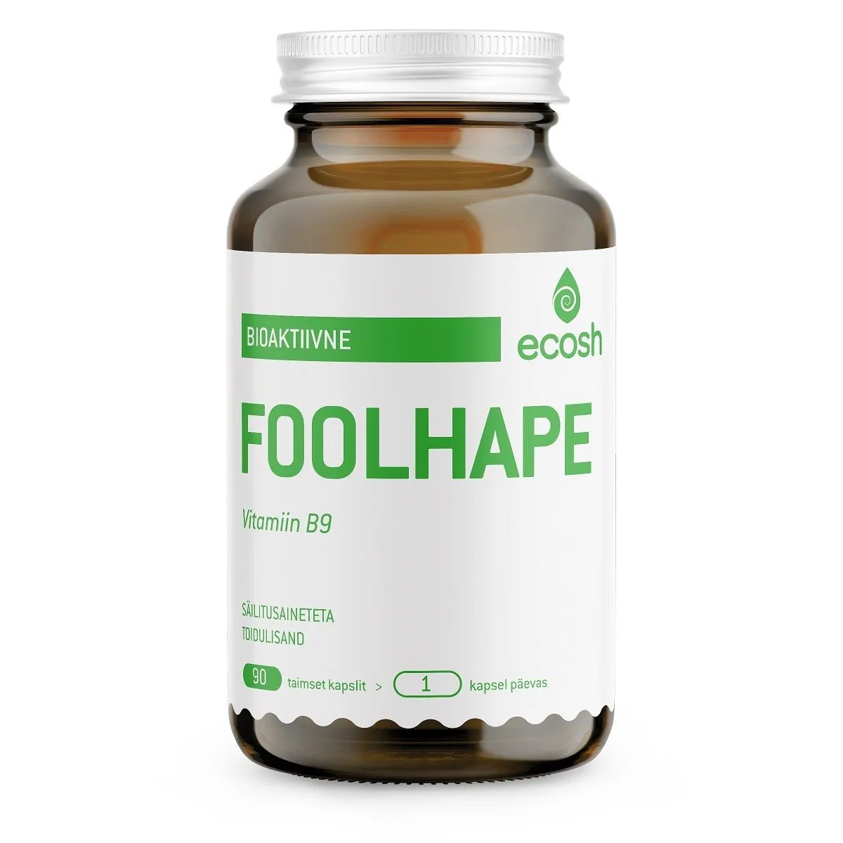 ECOSH BIOAKTIIVNE FOOLHAPE CAPS 800MCG N90 - Product Image