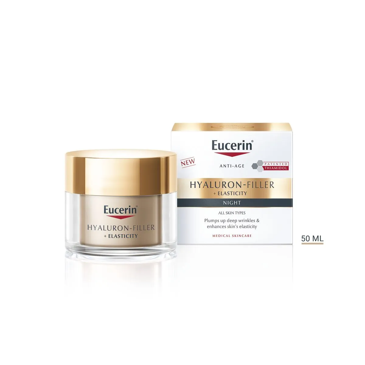 EUCERIN HYALURON FILLER+ELASTICITY ÖÖKREEM 50ML - Product Image